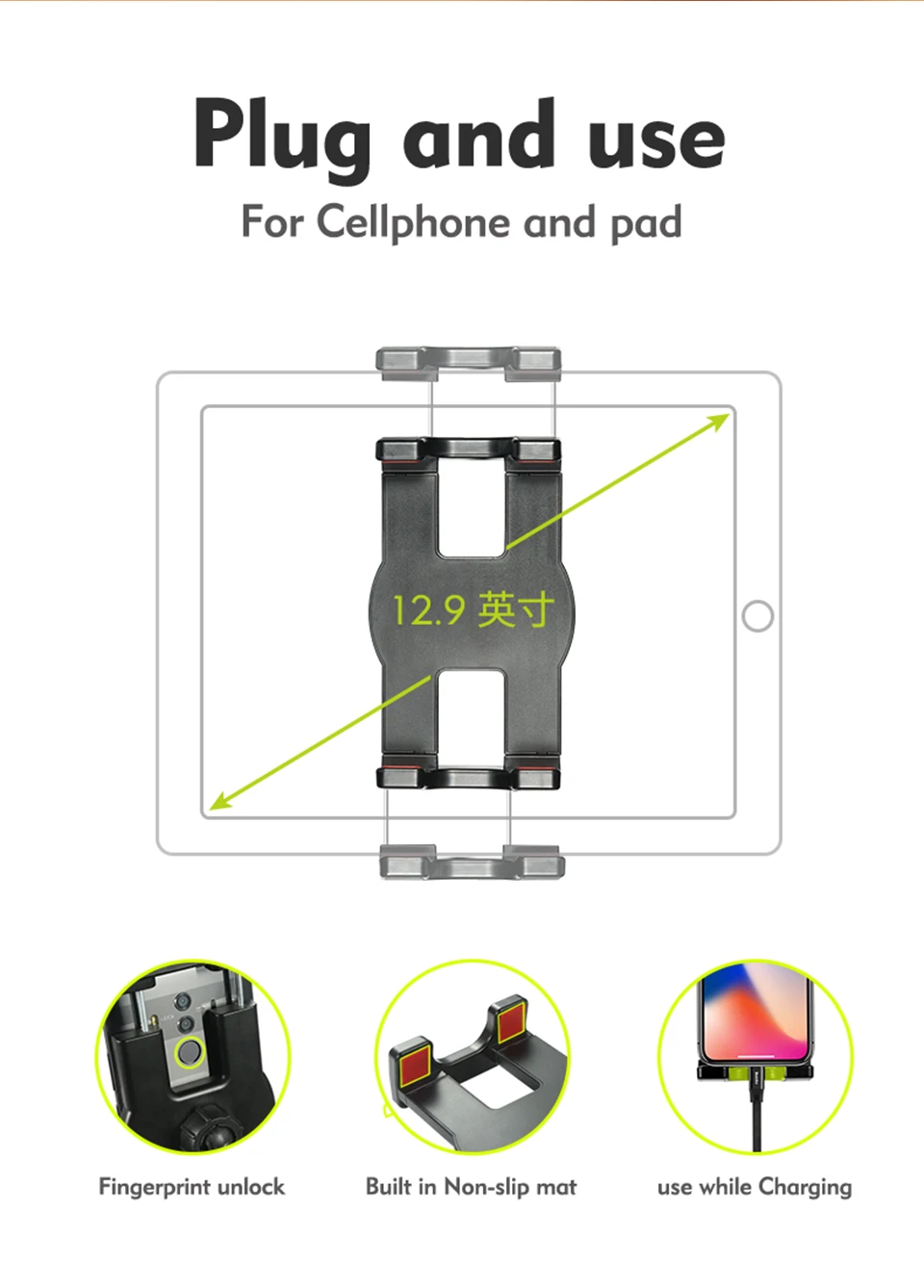 Lazy Neck Arm Holder Phone For iPhone X 7 8 6 Houder Hout Support For Samsung Tablet Phone Holder Suporte Celular Para Carro (8)