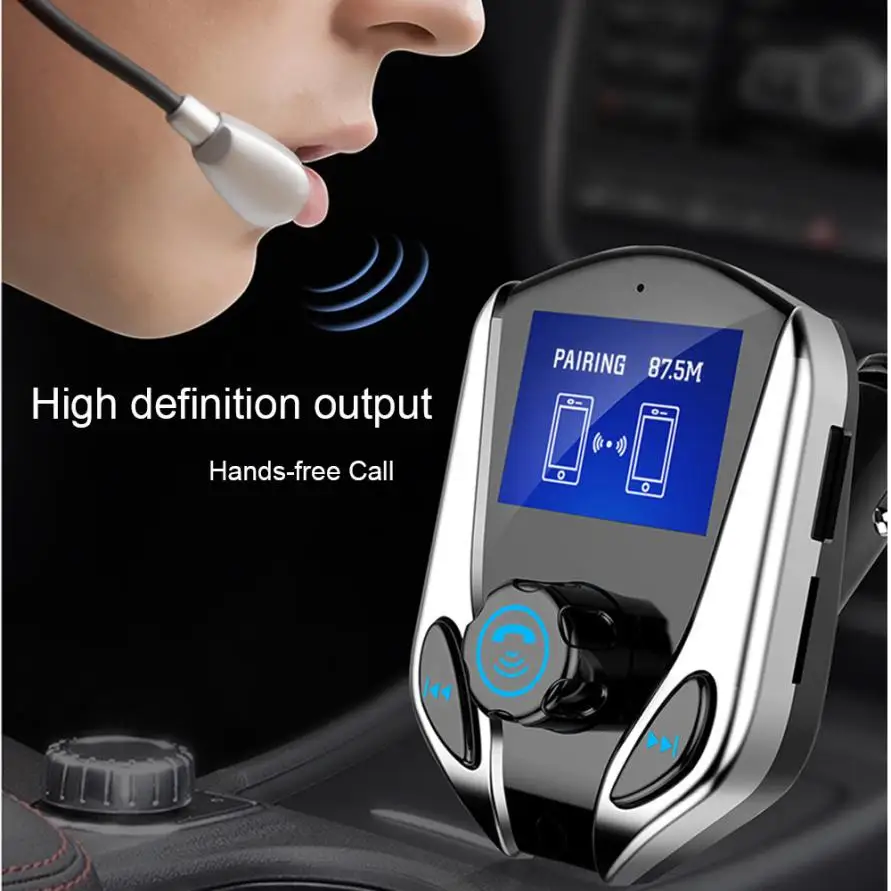 

Fest sending X8 Car Kit Handsfree Wireless BT FM Transmitter LCD MP3 Player Dual USB Charger