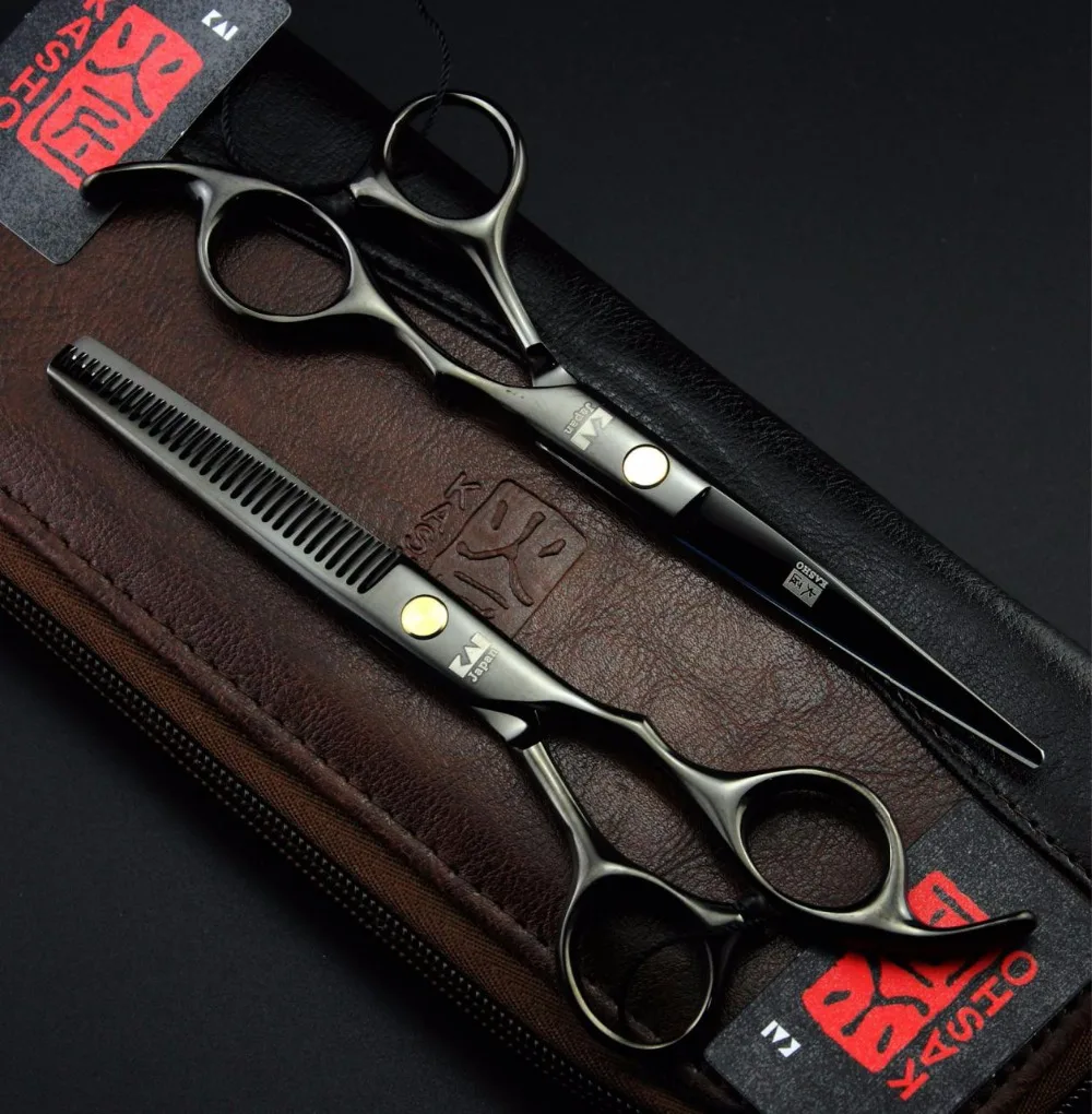 

FAST Shipping! 3 colors Professional KASHO 5.5&6 inch japan 440C hair scissors hairdressing cutting scissors barber salon shears