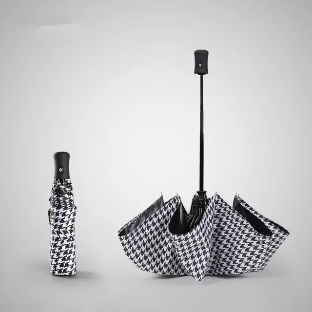 207 Mode De Poule Oiseau Noir Blanc Classique Trois Fois Ensoleillé Pluie Parapluie Cadeau Danniversaire Dans Parapluies De Maison Jardin Sur