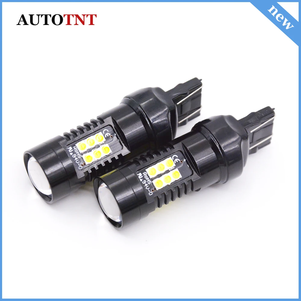 2x T20 7443 W21/5W 7444 LED Car Brake Light 3030 SMD 7440 w21w Turn Signal Daytime Running DRL White Red Yellow | Автомобили и