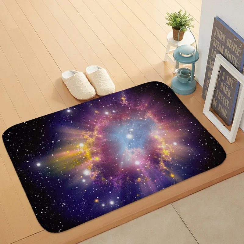 Universe Nebula Space Galaxy Stars Non Slip Bath Mat Floor Rug Door Mat 40*60 cm
