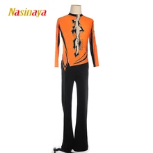 Nasinaya для мальчиков человек Рисунок выступление в катании на коньках Костюмы по индивидуальному заказу для соревнований по фигурному катанию платья для катания на коньках для детей комбинезон гимнастика