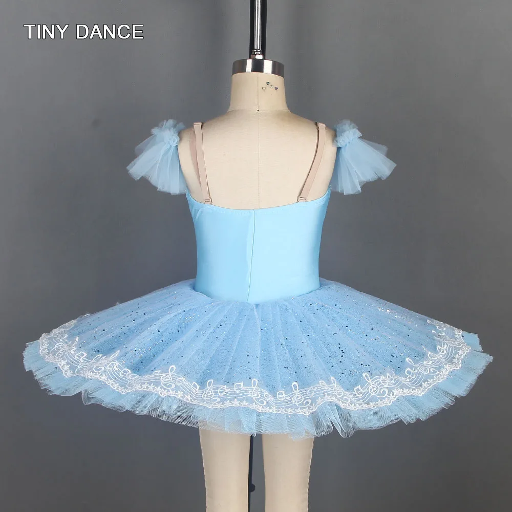 Бледно-голубая балетная танцевальная пачка, профессиональная балетная блинная пачка, танцевальный Костюм Балерины, 11 размеров для детей и взрослых, BLL115