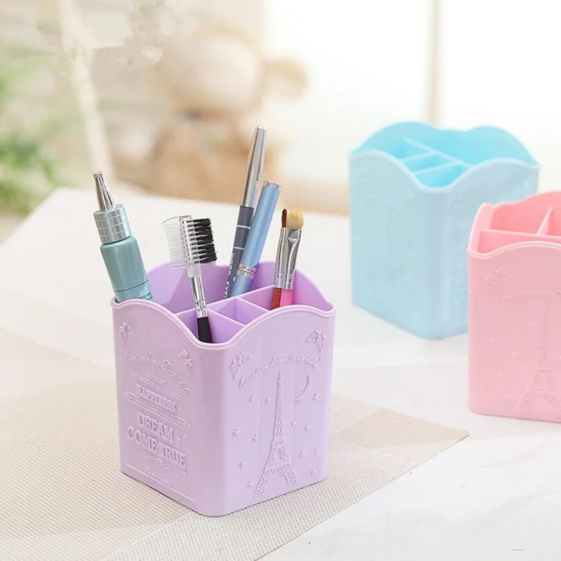 

Housewares four boxes multi-functional plastic pen container office desktop cosmetics store content box