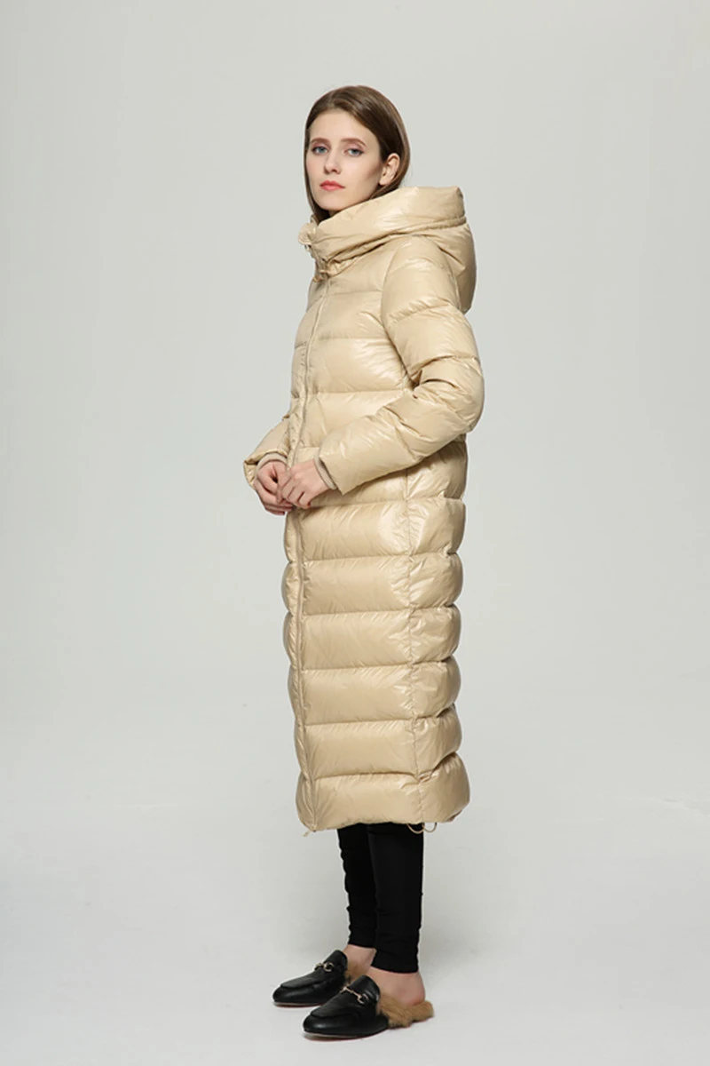 Зимние женские пуховые пальто 90% белые куртки-пуховики женская верхняя одежда теплая толстая пуховая Куртка парка YP2064