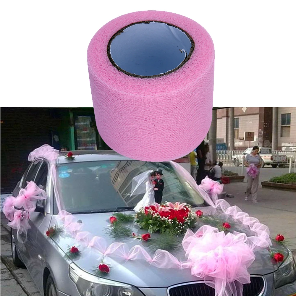 

25Yards/lot 5cm Width Tulle Roll Fabric Spool Crafts Decorative Party Gift Wrap Wedding Decoration Birthday Holiday Supplies