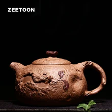 Мастер ручной работы бутик 325cc аутентичный Исин чай горшок Китайский Здоровый фиолетовый глина Ганодерма Gongchun чайник