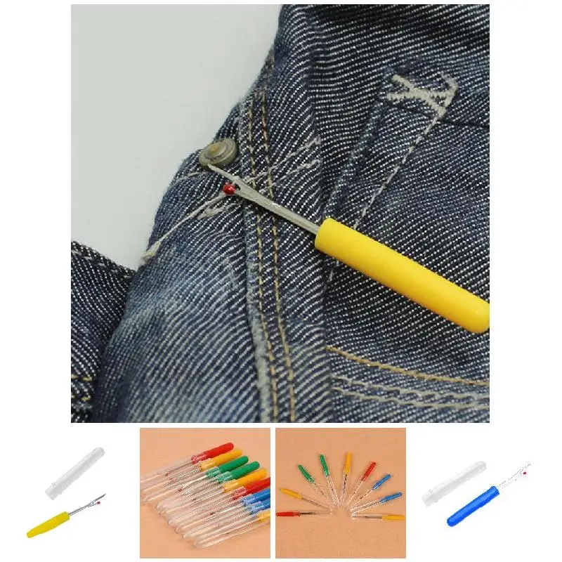 

1pcs Thread Cutter Plastic Handle Craft Thread Cutter Seam Ripper Engraving Unpicker Hand Tools Needles Art Sewing Accessories