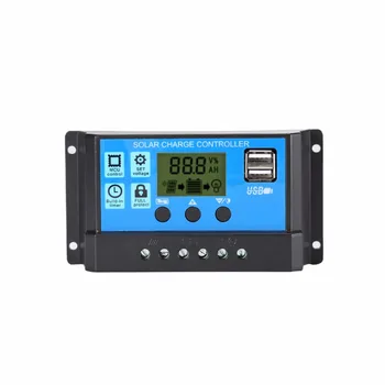 

10A/20A/30A PWM Solar Controller Automatic Identification Solar Panel Battery Light Regulator Dual USB Phone Charge