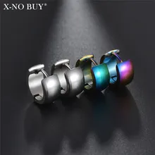 Новинка, серьги-кольца из нержавеющей стали 316L цвета радуги черного и серебристого цвета для женщин и мужчин, серьги-кольца для пирсинга на клипсе, серьги для предотвращения аллергии