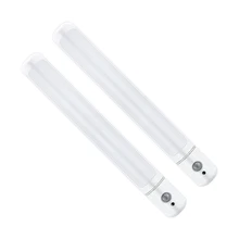 2 шт. портативный PIR датчик движения светодиодный Ночной светильник лампа для шкафа USB перезаряжаемая лестница шкаф светильник