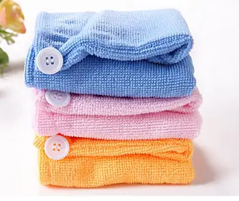 

Fashion Hot Quick drying and lightweight bath tool Microfiber Magic Hair-drying Ponytail Holder Cap for Lady