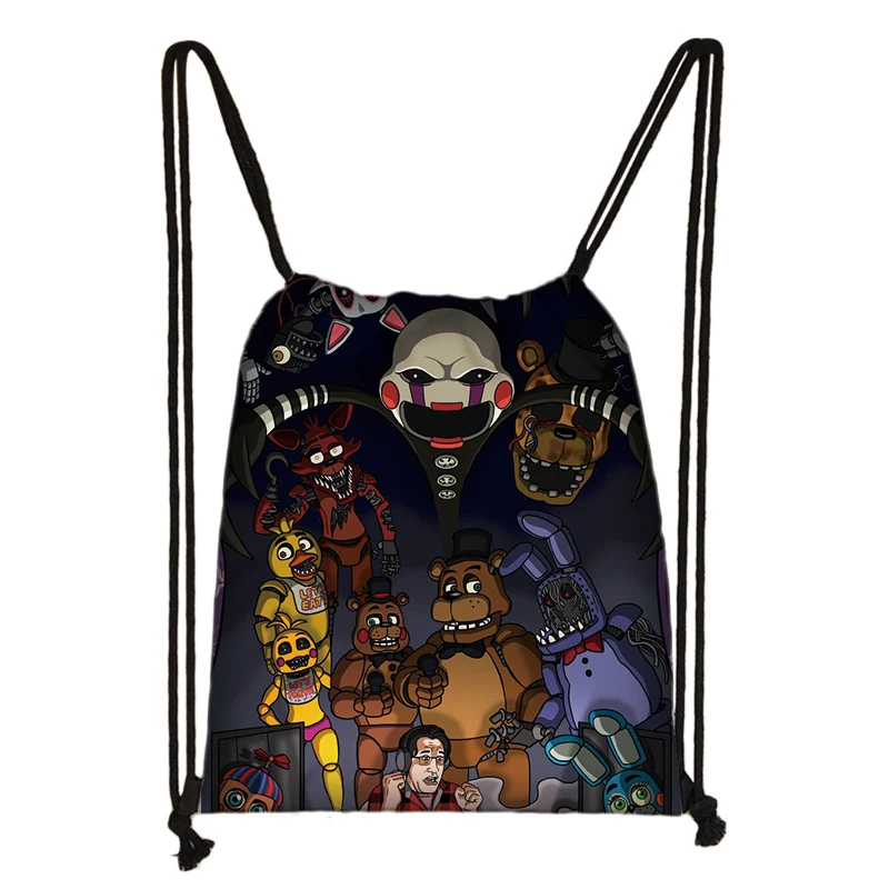 Five Nights At Freddy's Freddy Chica FNAF 3D Cartoon Kids Drawstring Backpack Shopping School Traveling Party Bags Gift - Цвет: 012