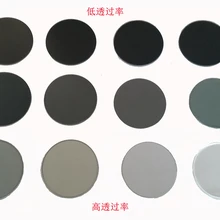 Различные передачи аттенюатора нейтрального фильтра зеркало плотности диаметром 20 мм