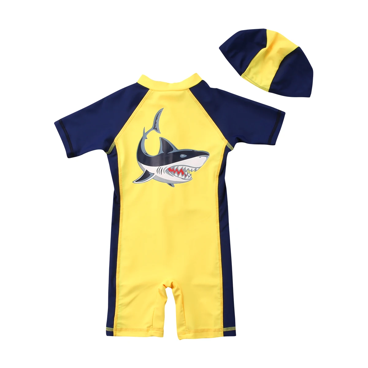 

2018 Brand New Toddler Infant Child Kids Swimsuit Shark Boys Soft Swimwear Bathing Suit Costume Clothes +Hat 2Pcs Set 1-6T