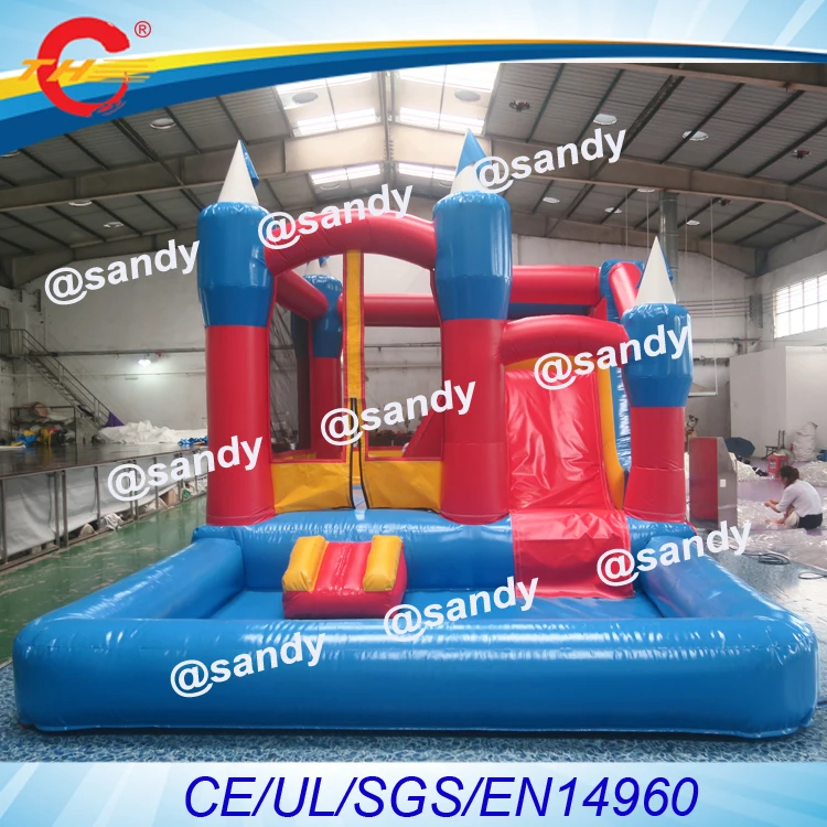

free air ship to door,6x4x3mh Inflatable bouncer water slide with pool kids bounce pool,jump castle with pool