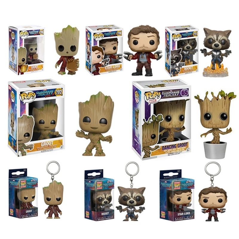 

Funko POP:Marvel Guardians of the Galaxy 2 Action Figure Model PVC Figuras Rocket Groot Action & Toy Figures for Children Gift