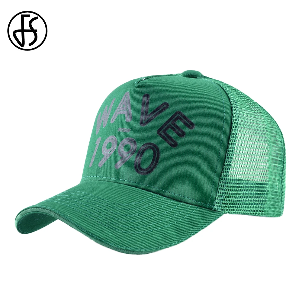 

FS 2019 New LOVE Print Truck Hat Summer Breathable Mesh Cap Women Men Brand Snapbacks Hip Hop Baseball Caps Green Cassquette