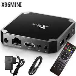 X96 мини Smart tv BOX Android 7,1 OS светодиодный ТВ-бокс 2 Гб 16 Гб Amlogic S905W четырехъядерный 2,4 ГГц WiFi IP Smart set top Box медиаплеер