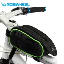 New ROSWHEEL Bicycle Front Tube Saddle Bags Waterproof Bike Saddle Bag Pouch MTB Bike Accessories