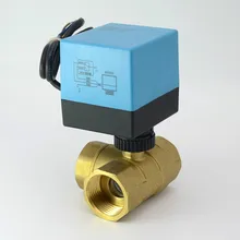 2 способ 3 провода латунь моторизованный шаровой клапан электрический с ручным переключателем AC220V DN20 DN25 DN32 Электрический шаровой клапан