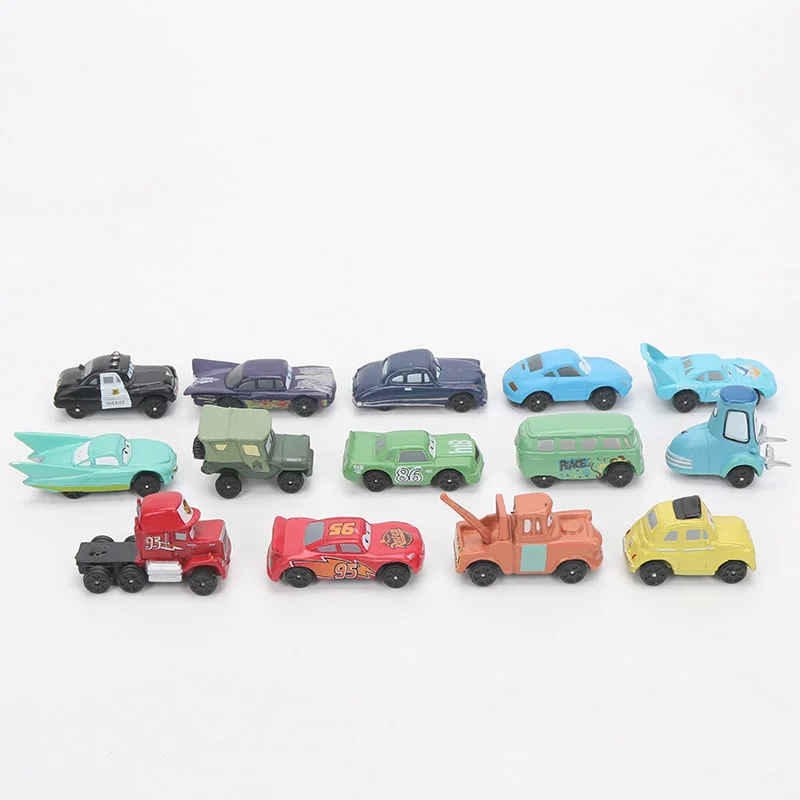 2 7 см 14 шт./лот Disney Pixar Cars 3 игрушка мини Молния Маккуин матер Джексон шторм ПВХ