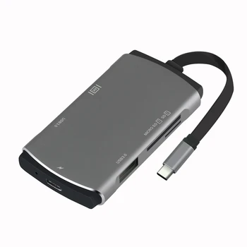 

USB C HubType C to USB3.0 HDMI PD YC207 6 in 1 USB C Hub Type C to USB3.0 HDMI PD Card Reader Adapter