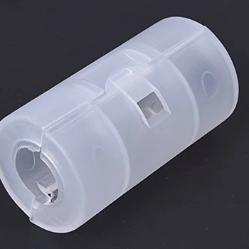 

8Pcs Plastic Aa To C Size Battery Converter Battery Adapter Holder Case Battery Boxes Transparent Colorful