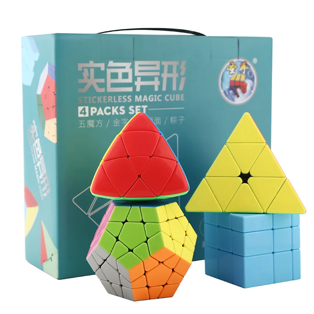 4 шт./компл. странно-форма профессионального быстрые магические кубики пазл, пазл куб обучение мозг игрушки подарки игрушки для детей