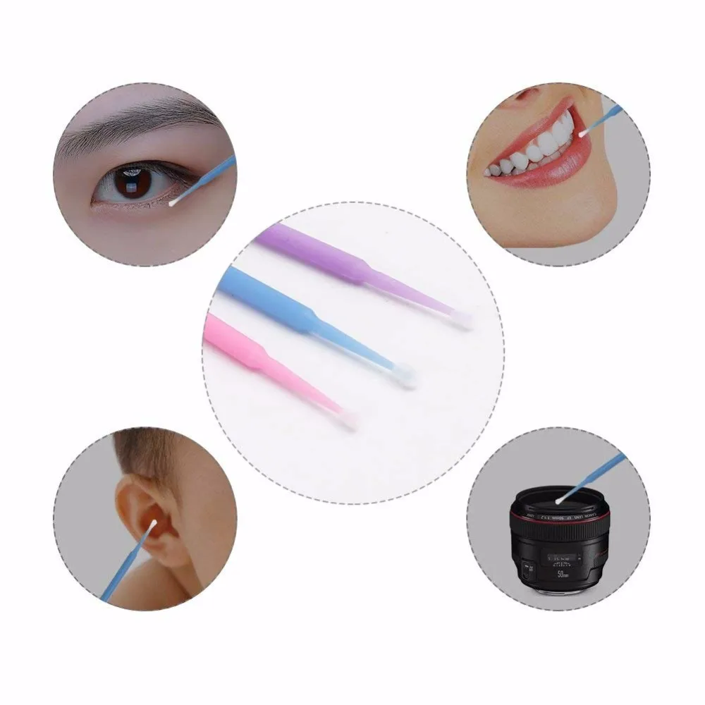 100 шт пластиковые одноразовые карандаши для чистки ресниц зубная микро-щетка материалы зубные Аппликаторы ресницы инструмент для наращивания макияжа