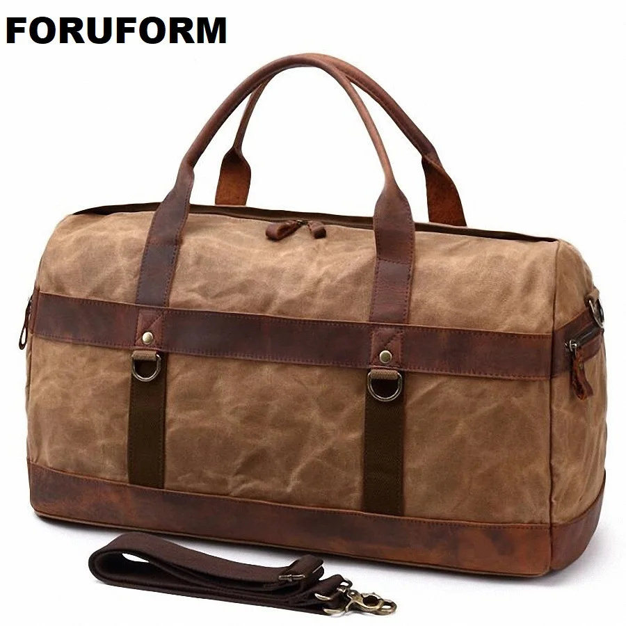 2018 High Quality Waterproof Canvas Men's Travel Bags Bucket Handbags