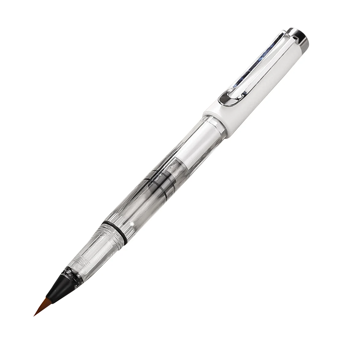 Красочная Высококачественная поршневая ручка, кисть, авторучка для студентов, офиса - Цвет: white