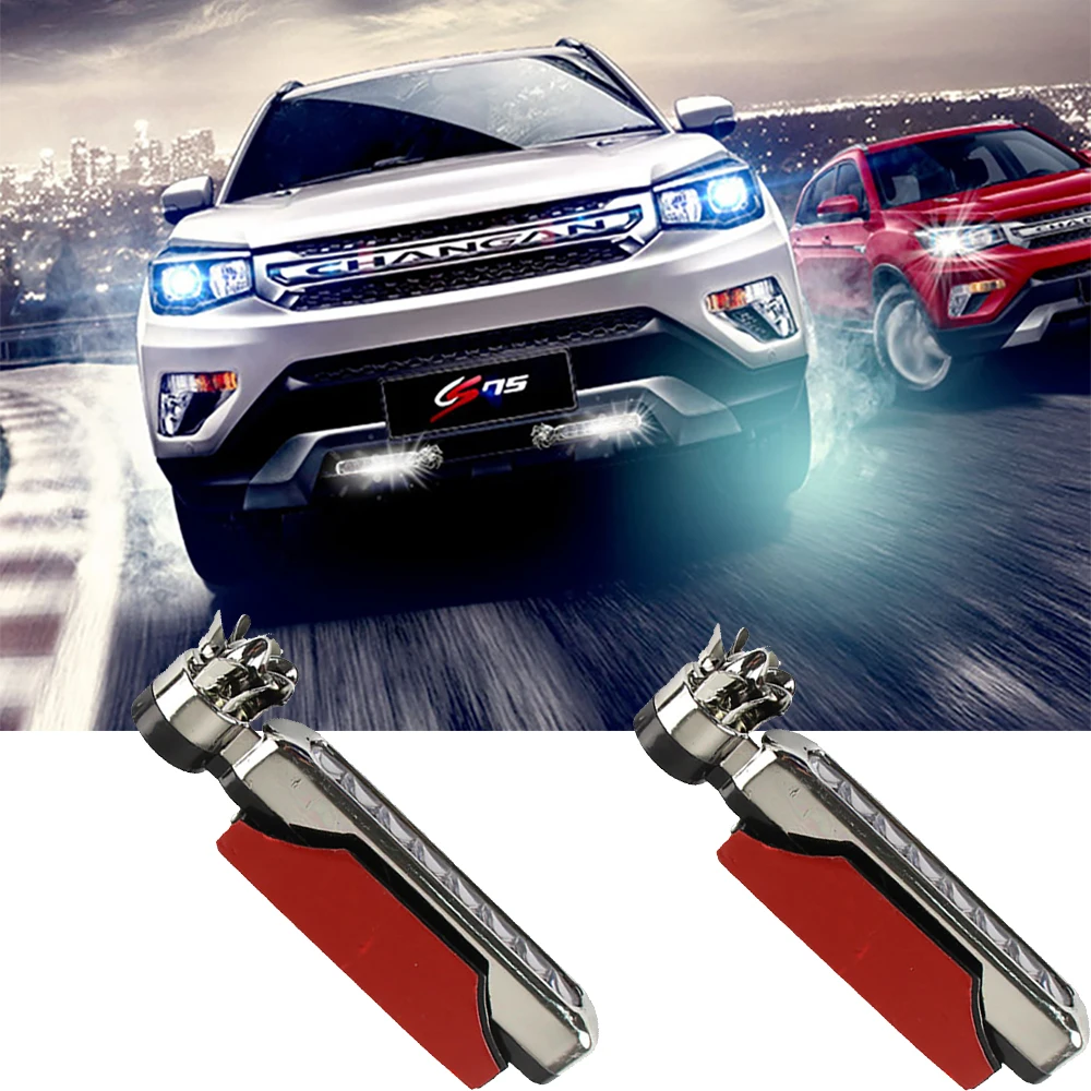 2pcs High Bright Universal Wind Energy Car Daytime Running Lights 3