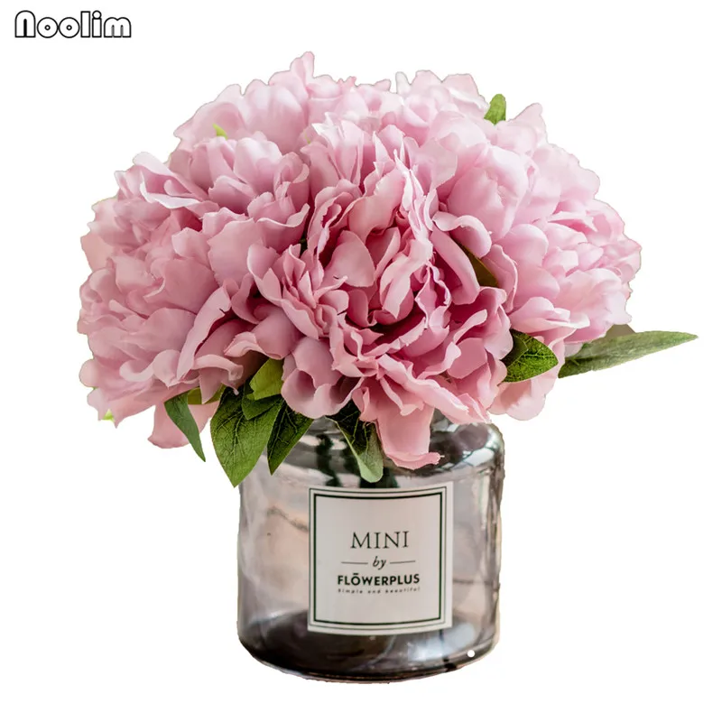 Современная стеклянная ваза+ Искусственные цветы украшения для домашней обстановки ремесла украшения ножки для офисного стола букеты искусственный цветочный горшок фигурки