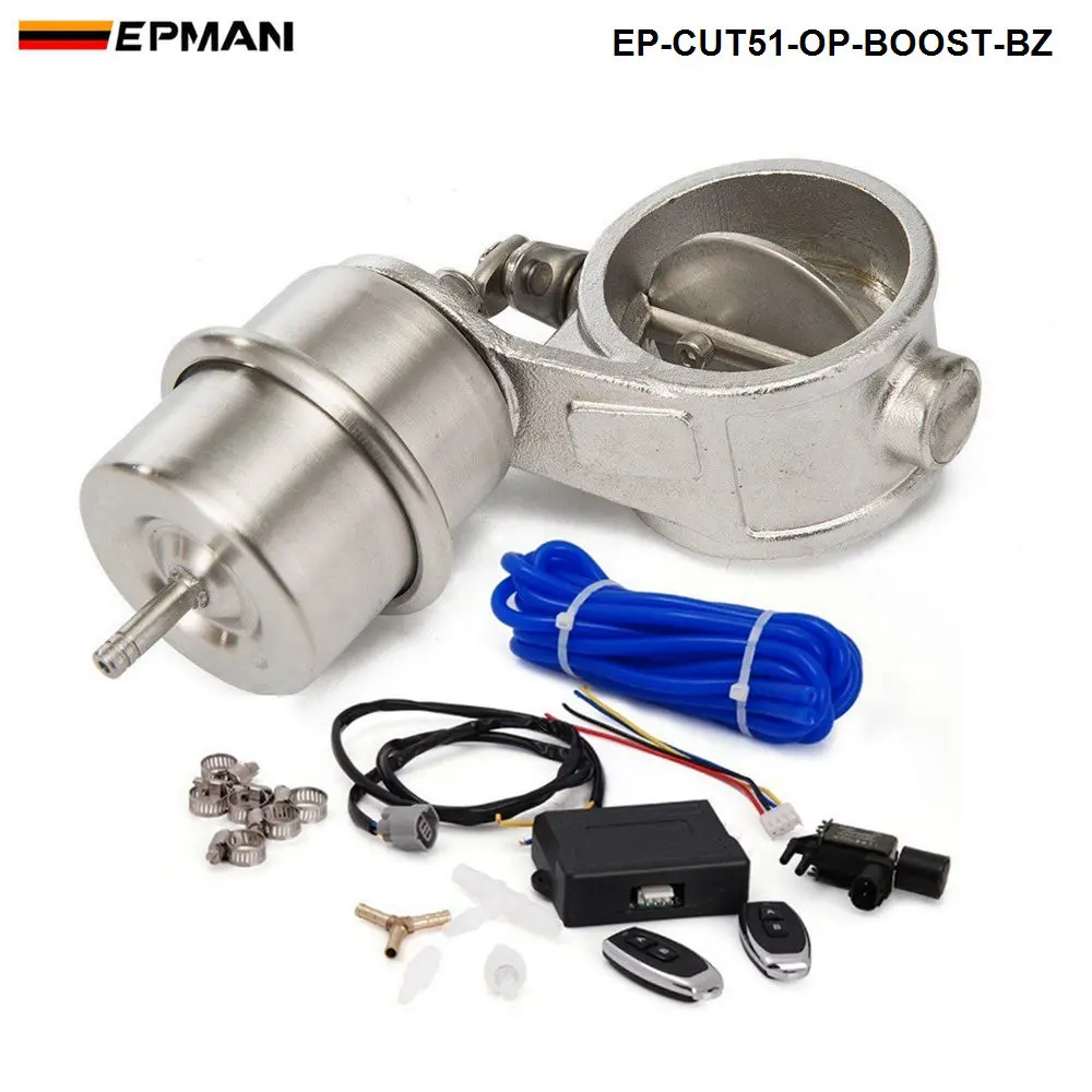 Exhaust Control Valve Set Cutout 2" 51mm Pipe Opend With Boost Actuator