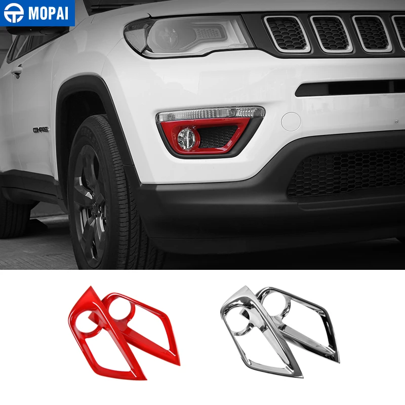 

MOPAI ABS Car Front Side Fog Light Lamp Decoration Frame Trim Stickers for Jeep Compass 2017 2018 Car Accessories Styling