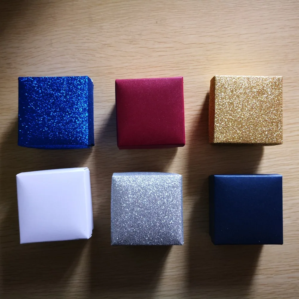 

50pcs/lot The whole web unique glitter color top bottom style favor box two sizes available ( all can be personalized)