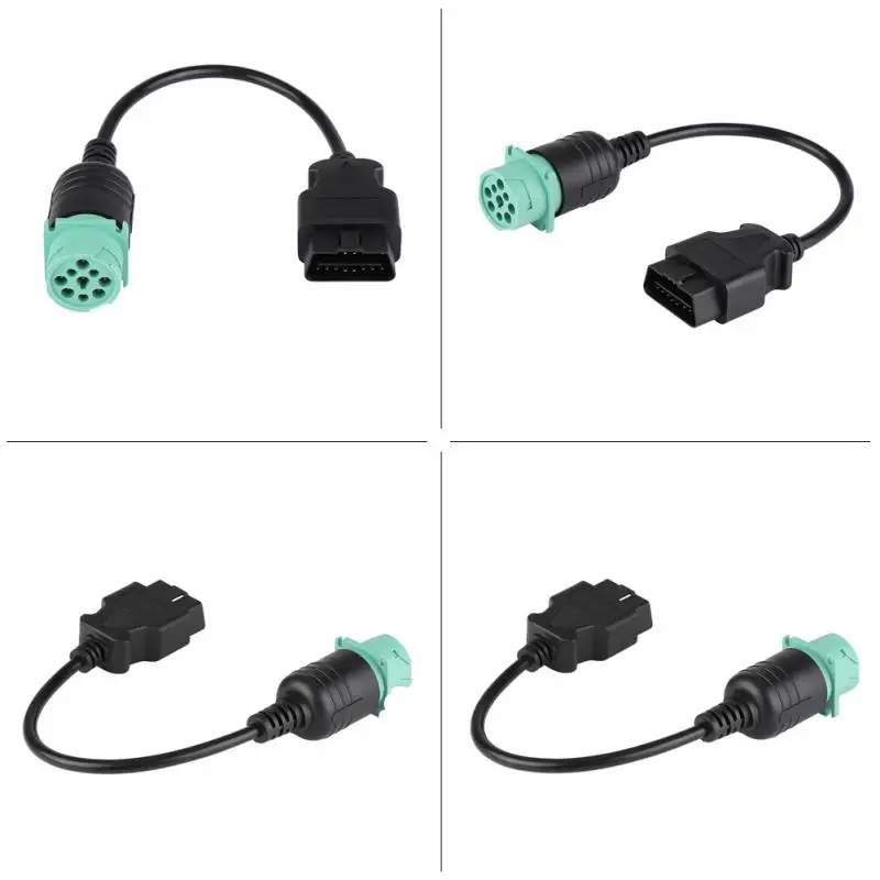 9 контактный к 16 OBD2 диагностический сканер для грузовиков Кабельный адаптер