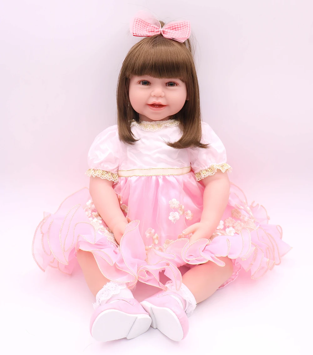 

Beautiful Real Lifelike Reborn Toddler Girl Doll Snuggle Baby Zahava, 24 Inch Lifelike Weighted Princess Doll Children Gifts Toy
