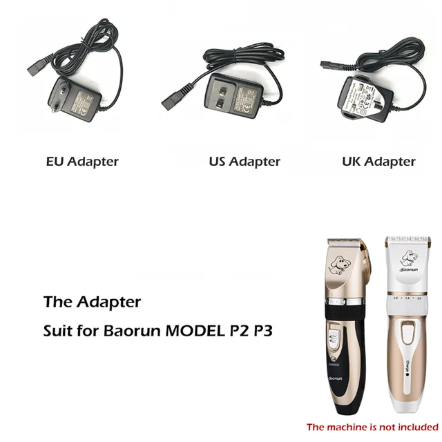 1 PC Baorun Adapter Model P2 P3 Charger, Support EU UK US Plug