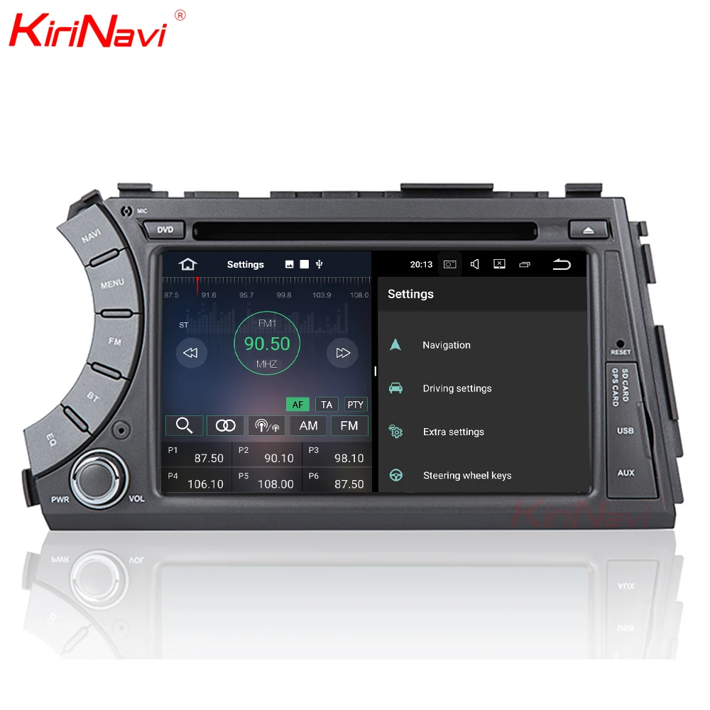 Clearance KiriNavi Android 7 1 Car DVD For Ssang Yong SsangYong Kyron / Actyon Sports 2005-2013 GPS Radio Stereo multimedia WIFI 3G sw bt 1