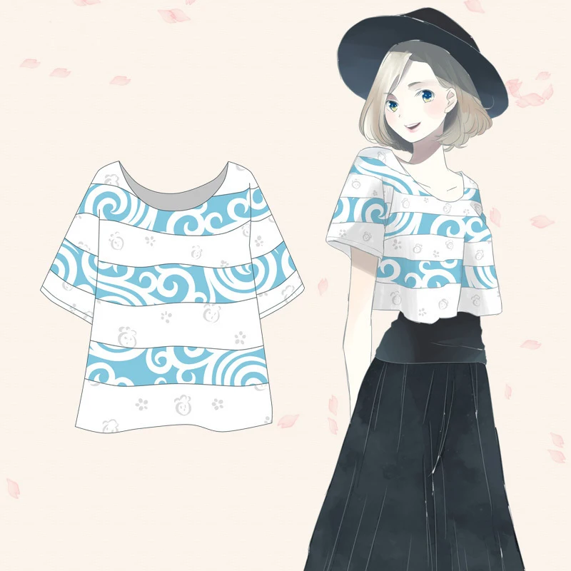 

[STOCK] Anime Silver Soul GINTAMA Summer Cotton T-shirt cosplay tshirt Short Top Tee One size Loose style for women New 2017