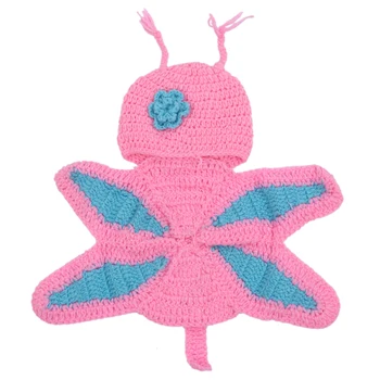 

ABWE Best Sale Kids Handmade newborn Baby infant boy prince Girl Costume Animal Beanie photography Props Set Crochet Cloth kni