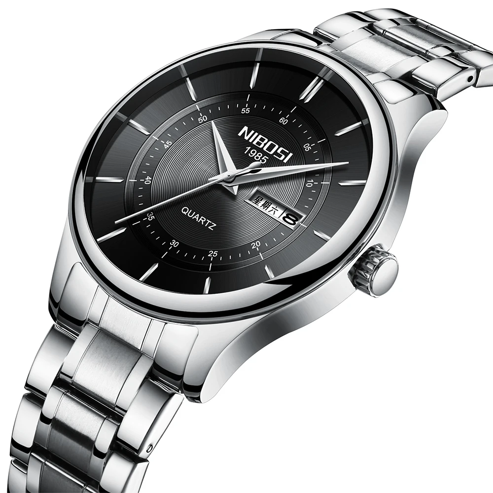 

NIBOSI Watch Men Fashion Quartz Clock Mens Watches Top Luxury Full Steel Army Military Sport Wrist Watch Relogio Masculino