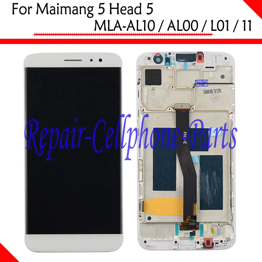 

White New Full LCD DIsplay+ Touch Screen Digitizer + Frame Cover Assembly For Huawei Maimang 5 Head 5 MLA-AL10 / AL00 / L01 / 11