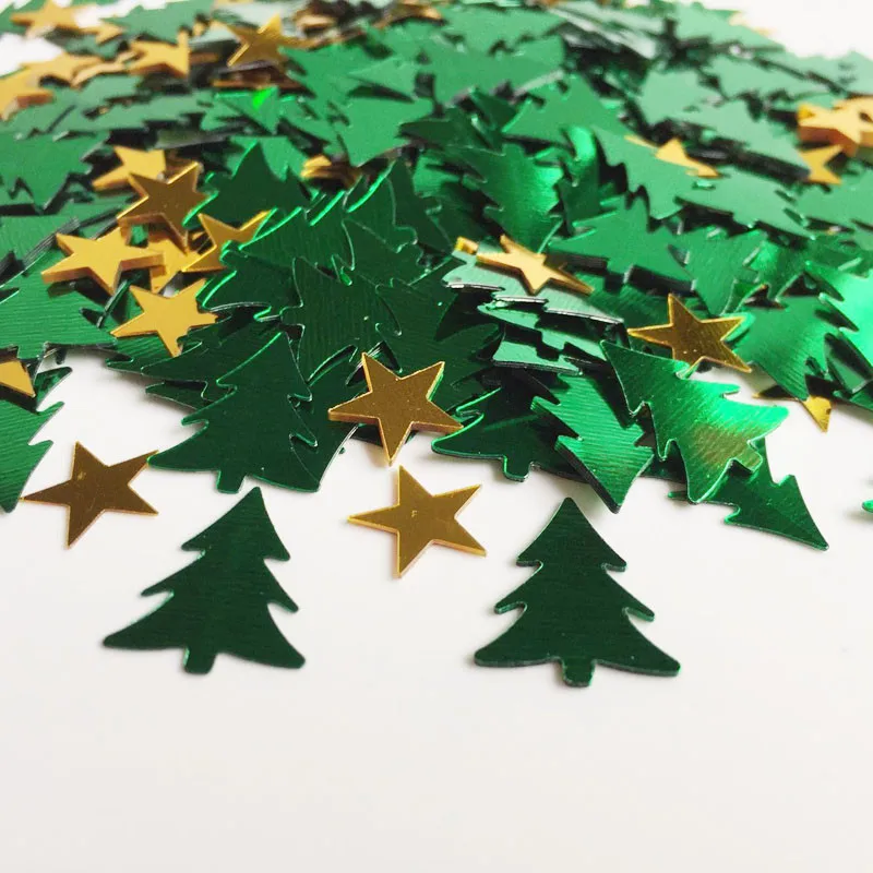 15 г рождественские украшения для дома рассыпные Сияющие елки с конфетти в форме снежинок новогодние вечерние принадлежности
