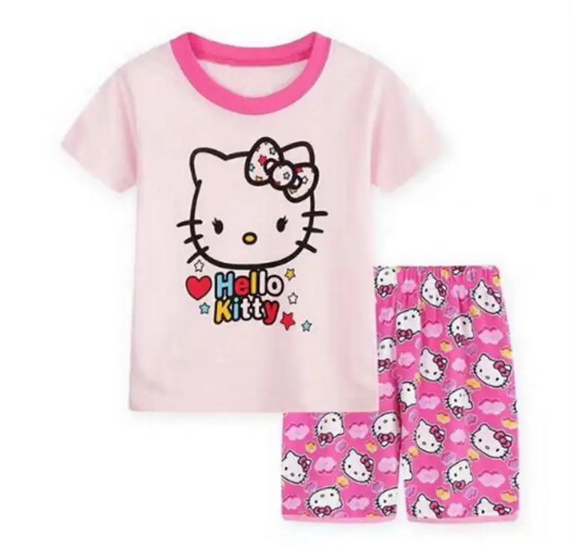 В розницу! Летние детские пижамы с рисунком для девочек, детские пижамы принцессы, Семейный комплект одежды, одежда для сна с принтом для малышей