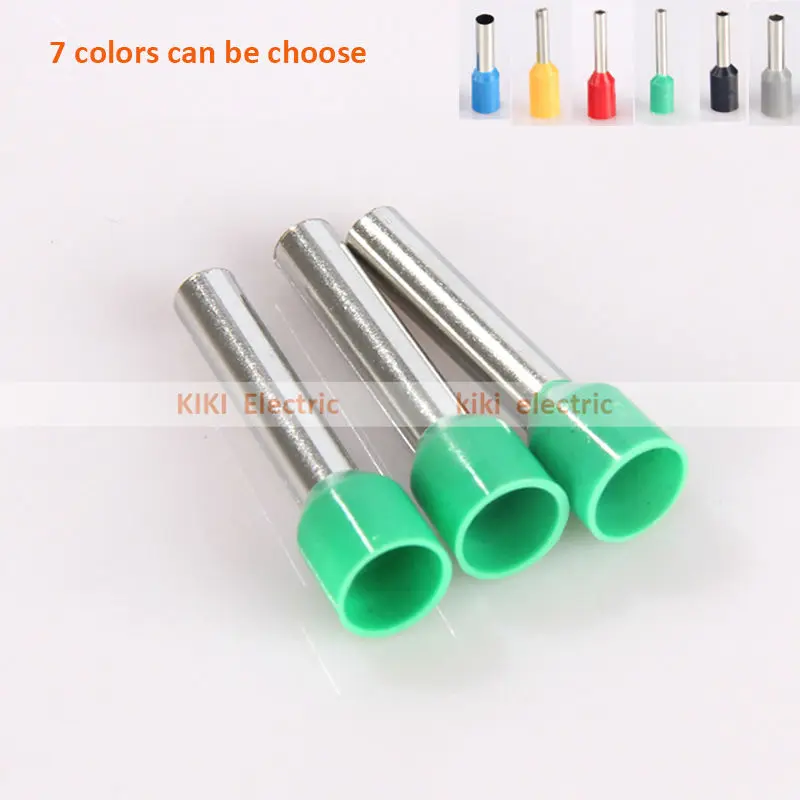 

Green/Black Tube Pre-insulating Terminal/copper Ends #10AWG 6.0SQMM Cable crimp terminals GT-JT style12mm pin connectors E6012