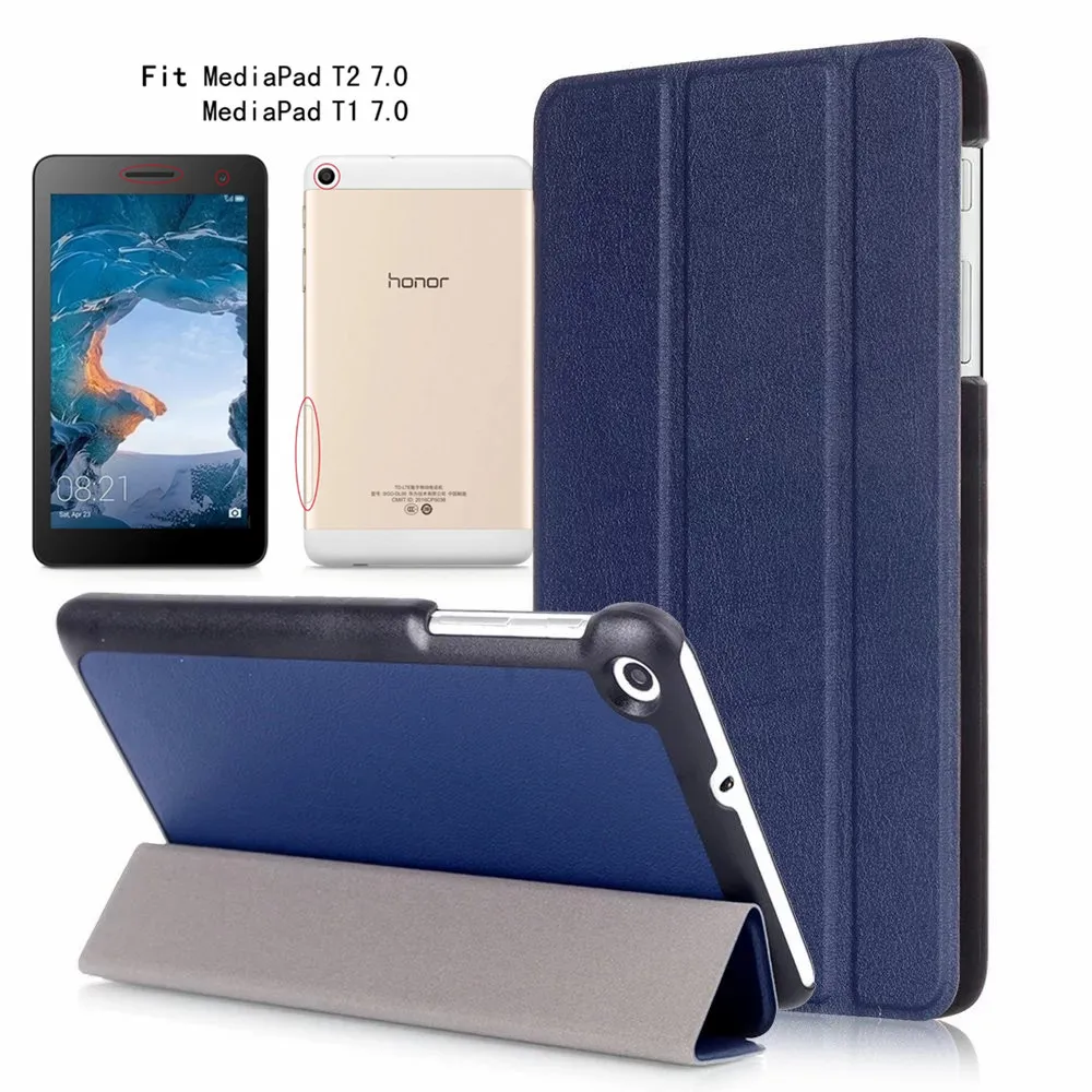 Флип чехол кожаный для Huawei MediaPad T2 T1 7 0 tablet 701U|cover for huawei mediapad|t1 701utable case |